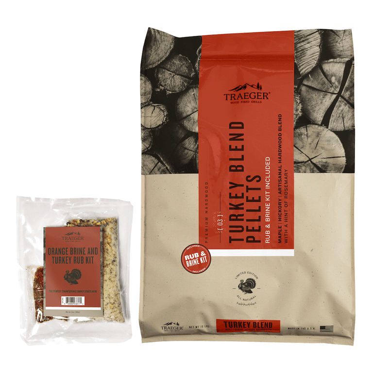 Limited Edition Turkey Blend Hardwood Pellets + Orange Brine & Turkey Rub Kit